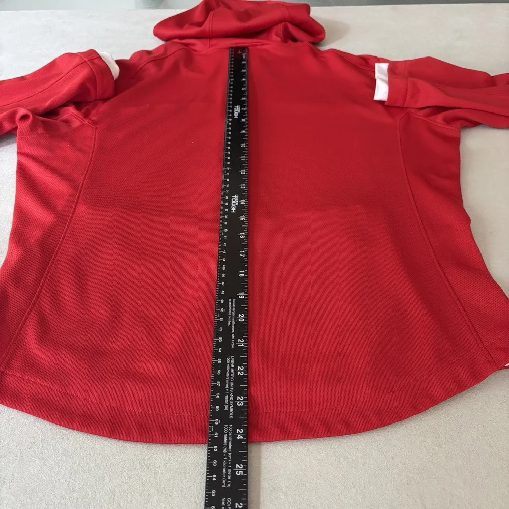 Nike Dri-Fit Zip Up Hoodie Jacket Women's M Red Athletic Activewear Running Gym